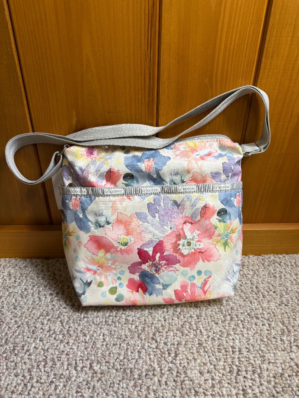 LeSportsac Floral Crossbody Shoulder Bag Multicolor Watercolor Print